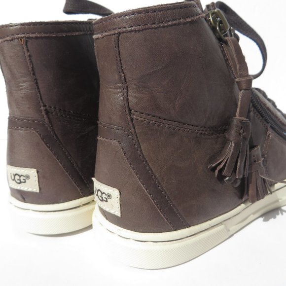 UGG Australia Sneaker Blaney Kids size 3 Tasseled High Top NEW Women 5 US EU 36 - Picture 8 of 12